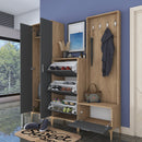 Set mobilier hol ANGORA CR 6 uși, 180x199x38 cm, cuier și pantofar, Opțiuni culoare