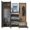 Set mobilier hol ANGORA CR 6 uși, 180x199x38 cm, cuier și pantofar, Opțiuni culoare