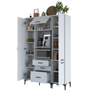 Dulap Bucătărie NICE 4 uși 3 sertare 2 rafturi, 130 x 199 cm - Maroom