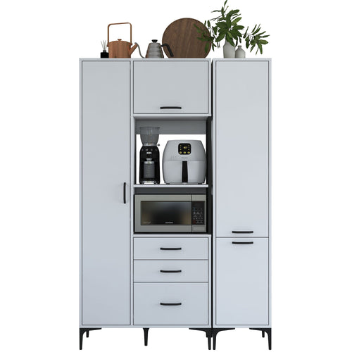 Dulap Bucătărie NICE 4 uși 3 sertare 2 rafturi, 130 x 199 cm - Maroom