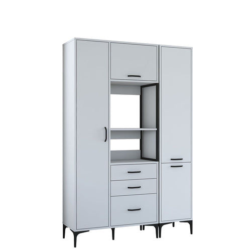 Dulap Bucătărie NICE 4 uși 3 sertare 2 rafturi, 130 x 199 cm - Maroom