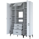 Dulap Bucătărie NICE 4 uși 3 sertare 2 rafturi, 130 x 199 cm - Maroom