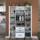 Dulap Bucătărie NICE 4 uși 3 sertare 2 rafturi, 130 x 199 cm - Maroom