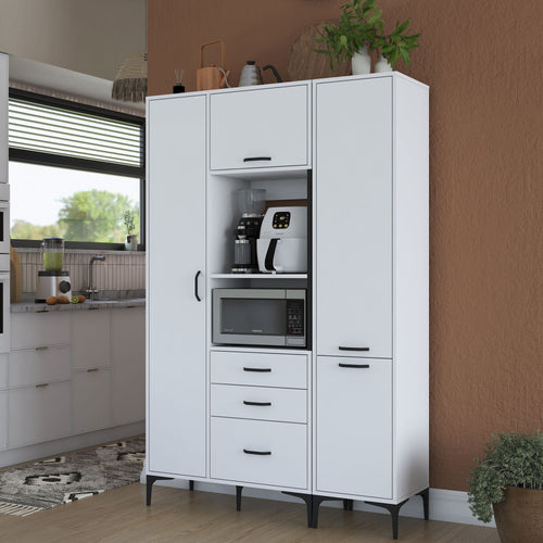 Dulap Bucătărie NICE 4 uși 3 sertare 2 rafturi, 130 x 199 cm - Maroom