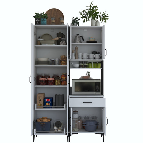 Dulap Bucătărie NICE 6 uși 1 sertar 2 rafturi, 120 x 199 cm - Maroom