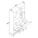 Dulap Bucătărie NICE 6 uși 1 sertar 2 rafturi, 120 x 199 cm - Maroom