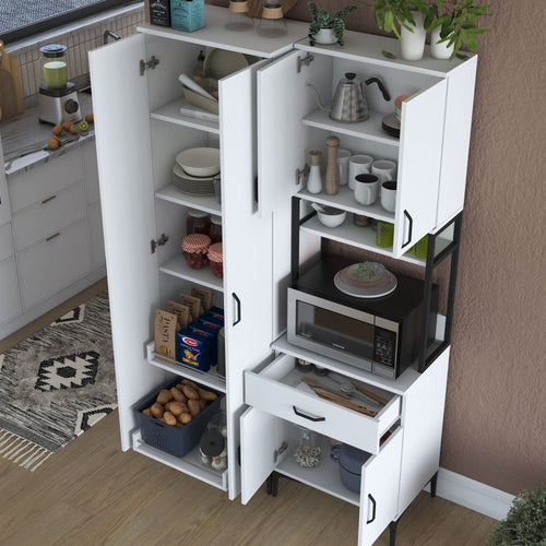 Dulap Bucătărie NICE 6 uși 1 sertar 2 rafturi, 120 x 199 cm - Maroom