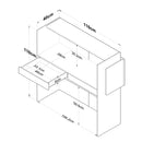 Masa Recepție GARNET cu lumini LED 40 x 110 cm - Maroom