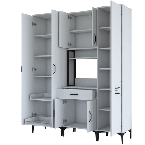 Dulap Bucătărie NICE 8 uși 1 sertar 2 rafturi, 160 x 199 cm - Maroom