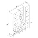 Dulap Bucătărie NICE 8 uși 1 sertar 2 rafturi, 160 x 199 cm - Maroom