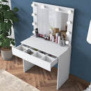 Masă de toaleta cu oglindă iluminată LED SWAN 1 sertar 90 x 45 cm - Maroom