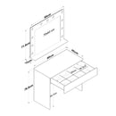 Masă de toaleta cu oglindă iluminată LED SWAN 1 sertar 90 x 45 cm - Maroom