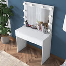 Masă de toaleta cu oglindă iluminată LED SWAN 1 sertar 90 x 45 cm - Maroom