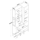 Dulap Bucătărie NICE 8 uși 1 sertar 2 rafturi, 100 x 199 cm - Maroom