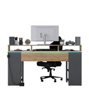 Birou gaming cu LED VICTORIA 4 rafturi 160 x 55 cm - Maroom