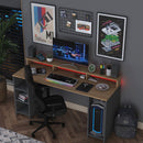 Birou gaming cu LED VICTORIA 4 rafturi 160 x 55 cm - Maroom