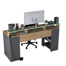 Birou gaming cu LED VICTORIA 4 rafturi 160 x 55 cm - Maroom