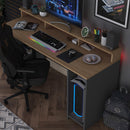 Birou gaming cu LED VICTORIA 4 rafturi 160 x 55 cm - Maroom