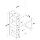 Masă de toaleta cu rafturi CORA 4 rafturi 50 x 120 cm - Maroom