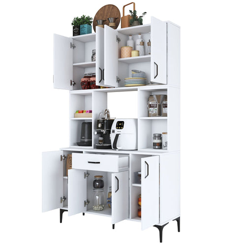 Dulap Bucătărie NICE 8 uși 1 sertar 5 rafturi, 120 x 199 cm - Maroom