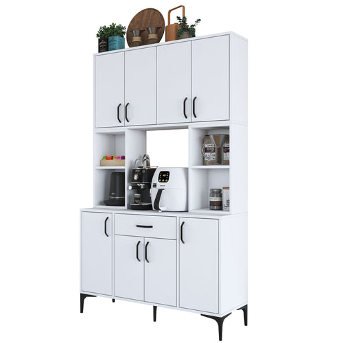 Dulap Bucătărie NICE 8 uși 1 sertar 5 rafturi, 120 x 199 cm - Maroom