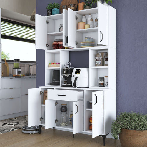 Dulap Bucătărie NICE 8 uși 1 sertar 5 rafturi, 120 x 199 cm - Maroom