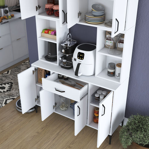 Dulap Bucătărie NICE 8 uși 1 sertar 5 rafturi, 120 x 199 cm - Maroom