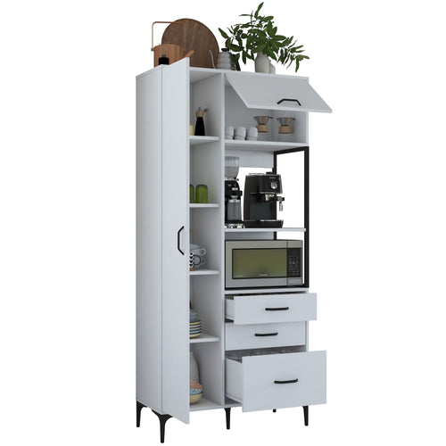 Dulap Bucătărie NICE 2 uși 3 sertare 2 rafturi, 90 x 199 cm - Maroom