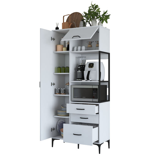 Dulap Bucătărie NICE 2 uși 3 sertare 2 rafturi, 90 x 199 cm - Maroom