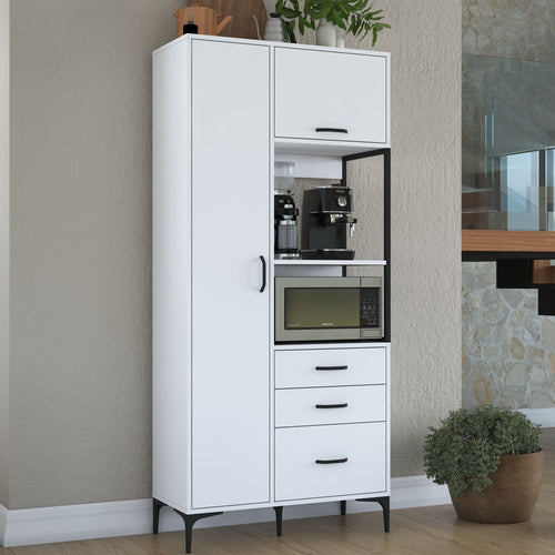 Dulap Bucătărie NICE 2 uși 3 sertare 2 rafturi, 90 x 199 cm - Maroom