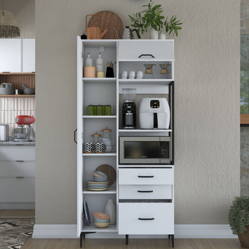 Dulap Bucătărie NICE 2 uși 3 sertare 2 rafturi, 90 x 199 cm - Maroom