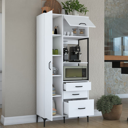 Dulap Bucătărie NICE 2 uși 3 sertare 2 rafturi, 90 x 199 cm - Maroom