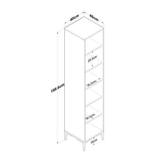 Dulap multifunctional NICE 2 uși 40 x 199 cm - Maroom