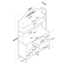 Dulap Bucătărie NICE 4 uși 1 sertar 2 rafturi, 120 x 184 cm - Maroom