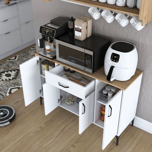 Set Dulap Bucătărie NICE 2 rafturi 4 uși 1 sertar, 120 x 79 cm - Maroom