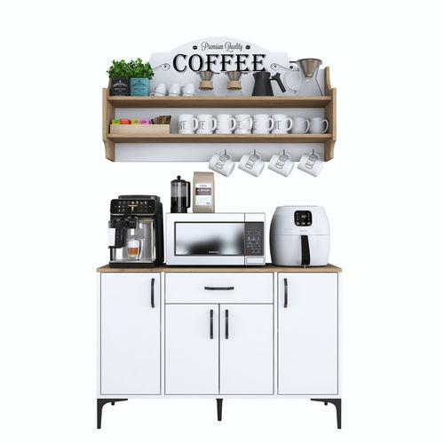 Set Dulap Bucătărie NICE 2 rafturi 4 uși 1 sertar, 120 x 79 cm - Maroom