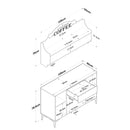 Set Dulap Bucătărie NICE 2 rafturi 4 uși 1 sertar, 120 x 79 cm - Maroom