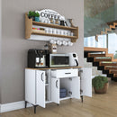 Set Dulap Bucătărie NICE 2 rafturi 4 uși 1 sertar, 120 x 79 cm - Maroom