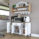 Set Dulap Bucătărie NICE 2 rafturi 4 uși 1 sertar, 120 x 79 cm - Maroom