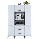 Set Dulap Bucătărie NICE 5 uși 3 sertare, 140 x 199 cm 