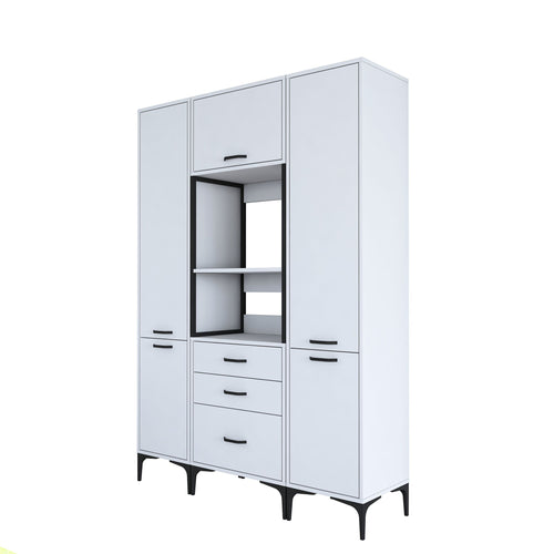 Set Dulap Bucătărie NICE 5 uși 3 sertare, 140 x 199 cm 