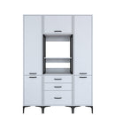 Set Dulap Bucătărie NICE 5 uși 3 sertare, 140 x 199 cm 