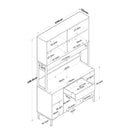 Dulap Bucătărie NICE 8 uși 1 sertar, 120 x 199 cm - Maroom