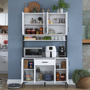 Dulap Bucătărie NICE 8 uși 1 sertar, 120 x 199 cm - Maroom