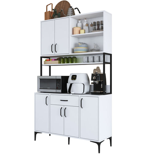 Dulap Bucătărie NICE 6 uși 1 sertar 3 rafturi, 120 x 199 cm - Maroom