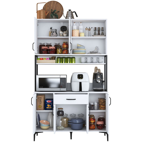 Dulap Bucătărie NICE 6 uși 1 sertar 3 rafturi, 120 x 199 cm - Maroom