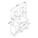 Dulap Bucătărie NICE 6 uși 1 sertar 3 rafturi, 120 x 199 cm - Maroom