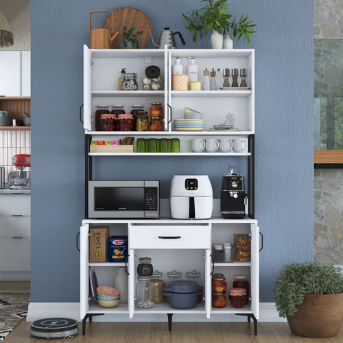 Dulap Bucătărie NICE 6 uși 1 sertar 3 rafturi, 120 x 199 cm - Maroom