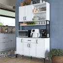 Dulap Bucătărie NICE 6 uși 1 sertar 3 rafturi, 120 x 199 cm - Maroom