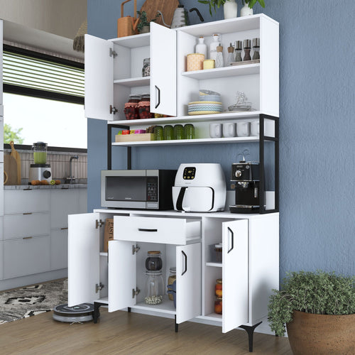 Dulap Bucătărie NICE 6 uși 1 sertar 3 rafturi, 120 x 199 cm - Maroom